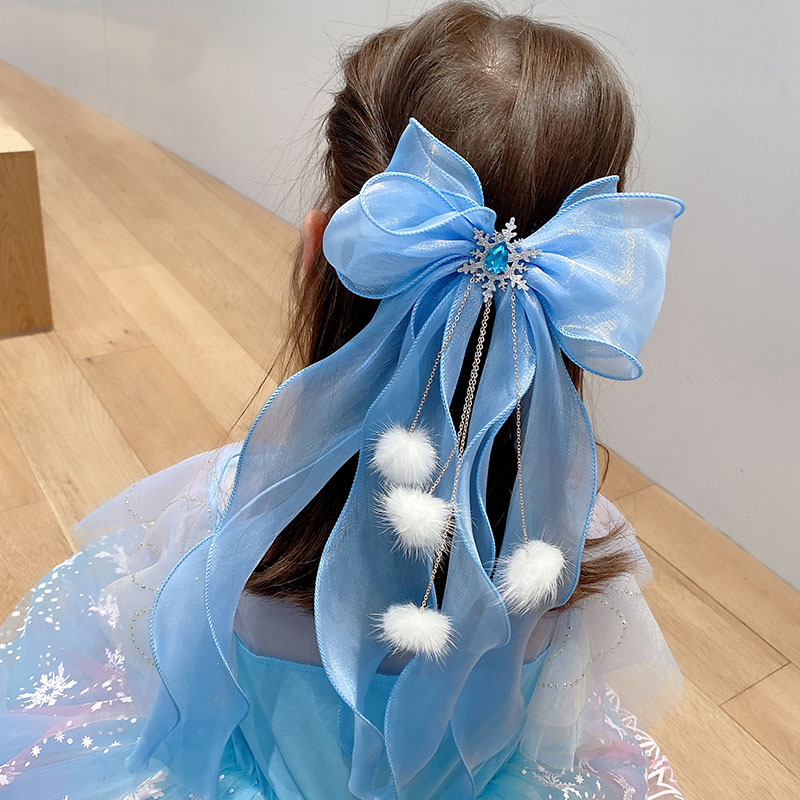 Ribbon Bow Gift - Jepit Rambut Pompom Putri Jepit Rambut