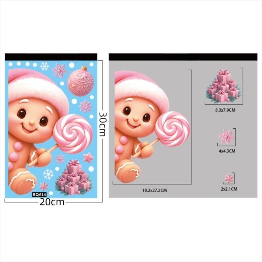 Snowflake Window Decal - Stiker Jendela PVC yang Dapat Dilepas,