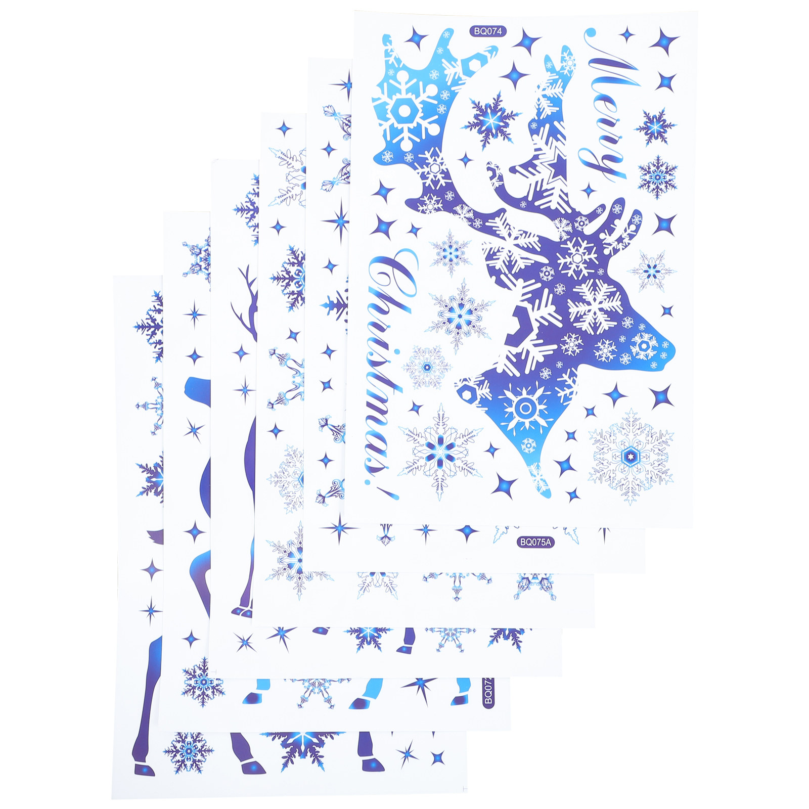 Snowflake Window Decal - 6 Lembar Stiker Dekorasi Jendela Bentuk