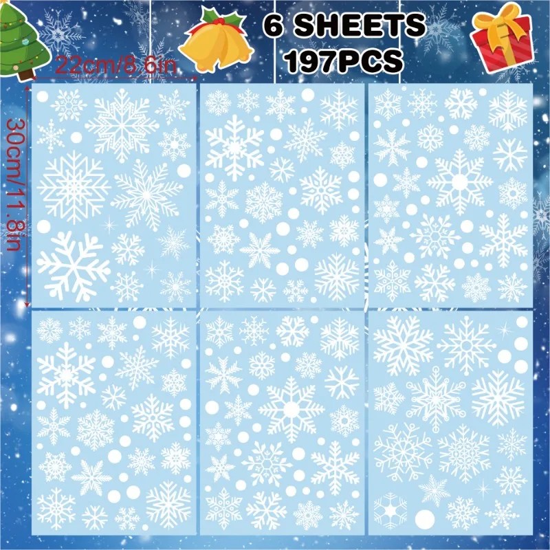 Stiker jendela Natal berbentuk - Snowflake Window Decal ulasan dan harga