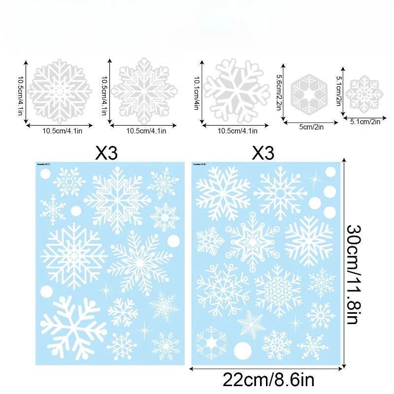 Stiker jendela Natal berbentuk - Snowflake Window Decal ulasan dan harga
