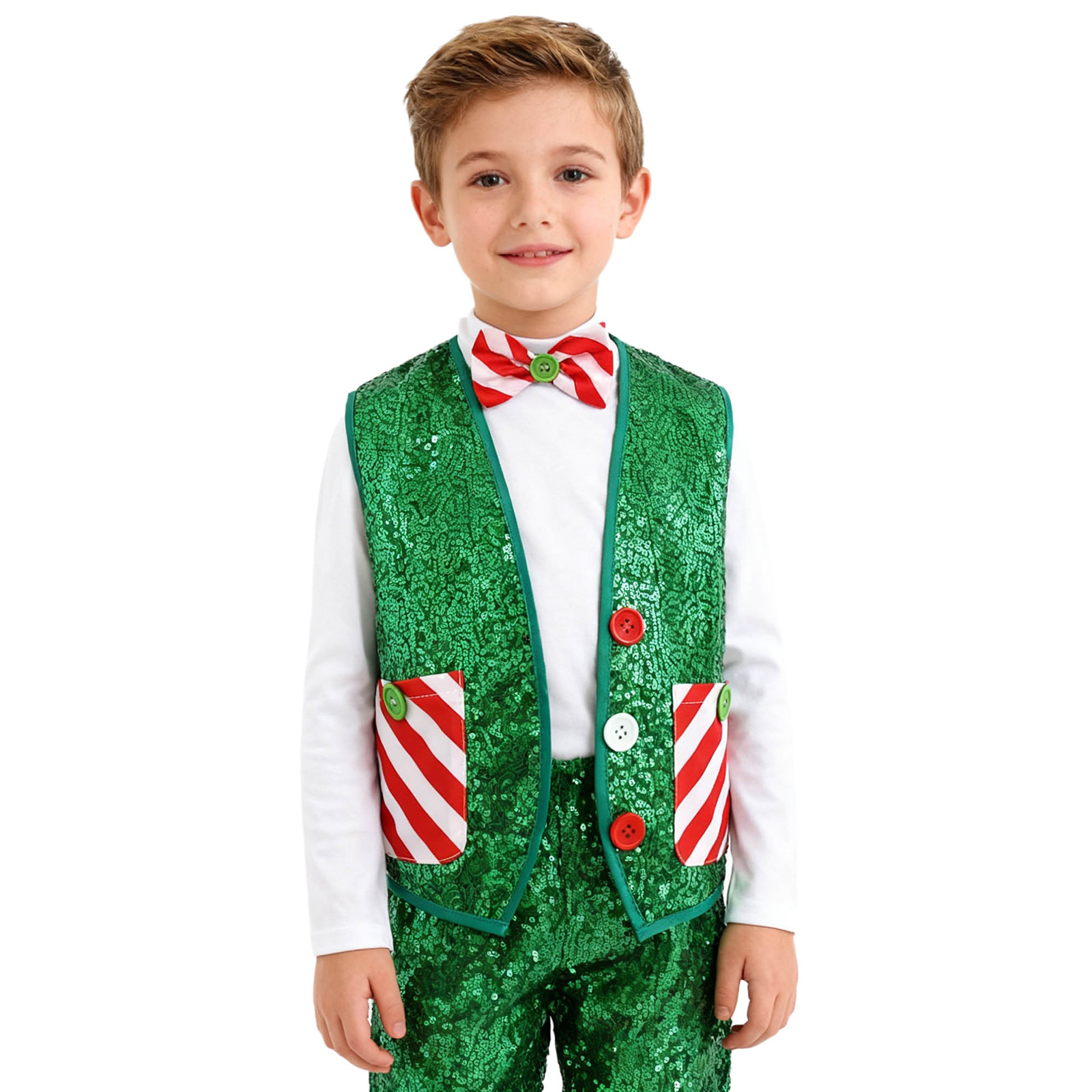 Rompi Santa Elf Natal Berpayet - Elf Costume Christmas ulasan dan harga