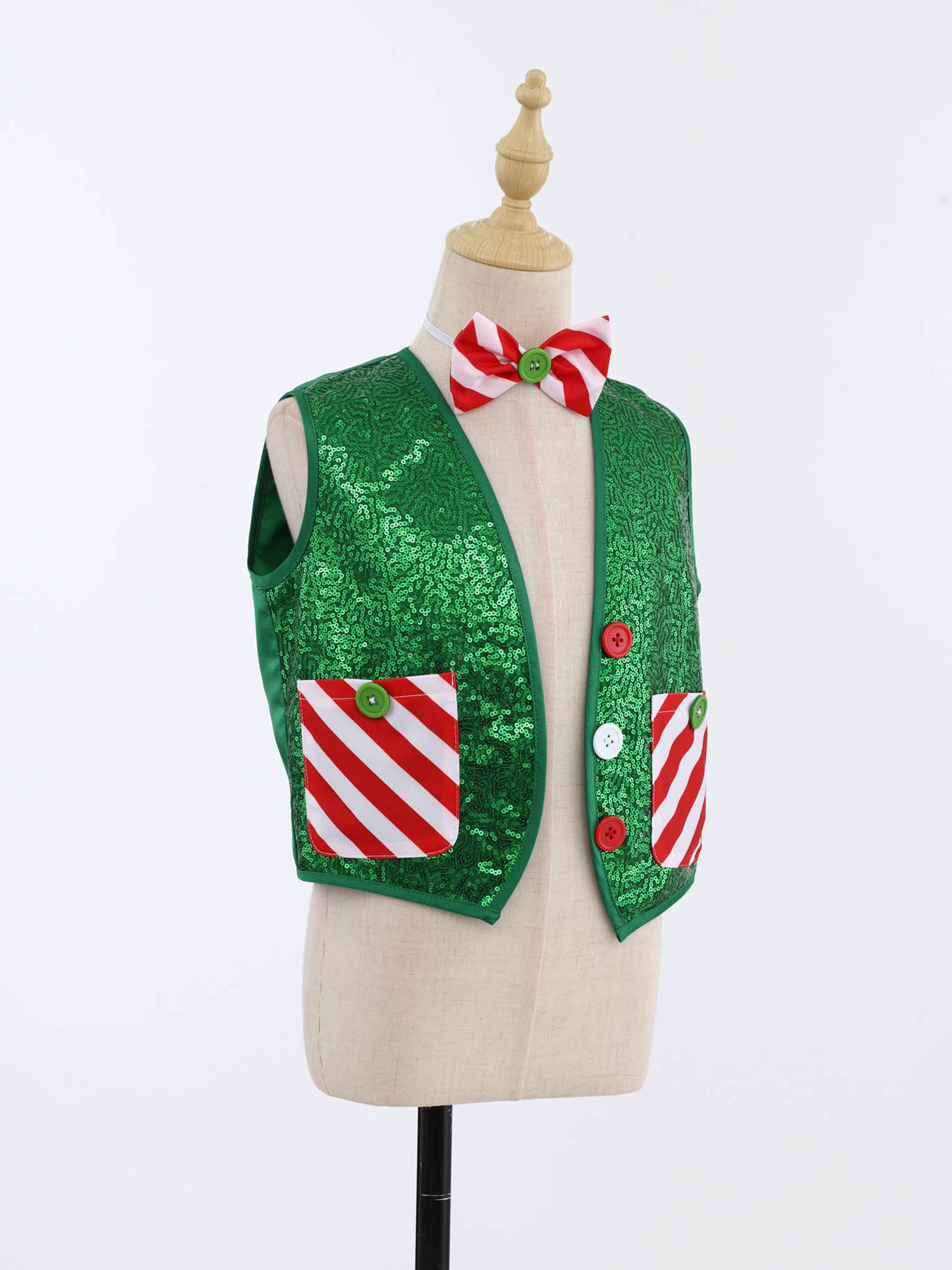 Rompi Santa Elf Natal Berpayet - Elf Costume Christmas ulasan dan harga