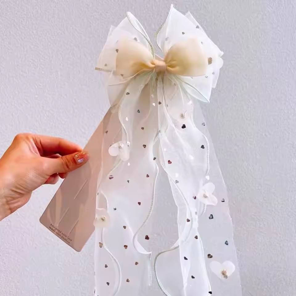 Jepit Rambut Pita Jala Peri Ko - Ribbon Bow Gift ulasan dan harga
